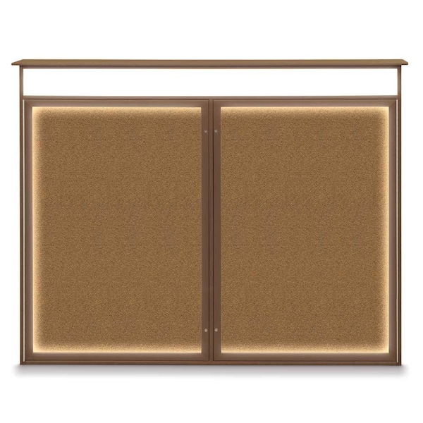 Double Door Enclosed Indoor Letterboard